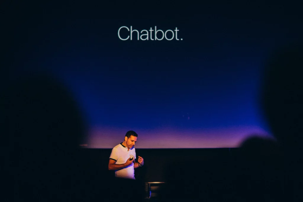 Photo d'un workshop organiser par underside autour des chatbots au kinepolis imagibraine