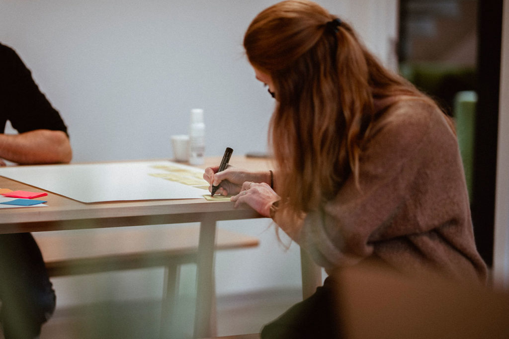 Photo lors d'un Workshop Design Thinking