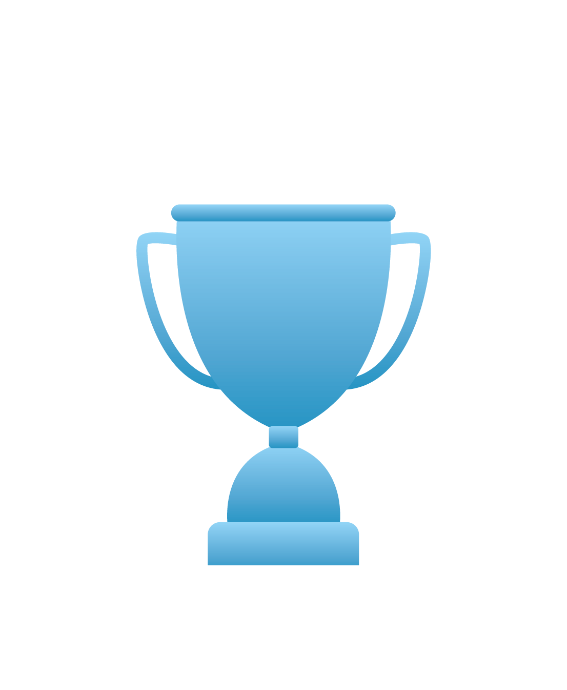 Trophée avec des dégradé de bleu