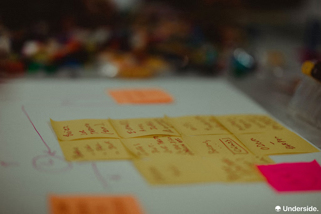 Photo lors d'un workshop design thinking