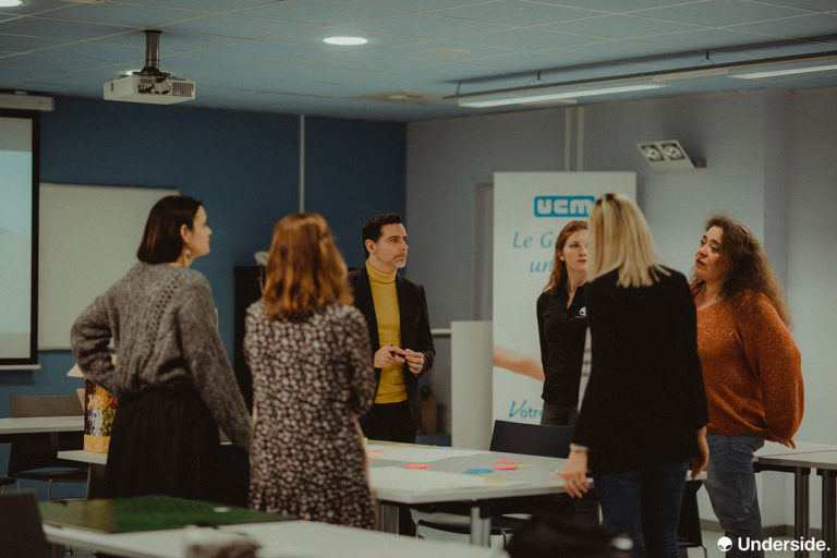 Photo lors d'un workshop design thinking