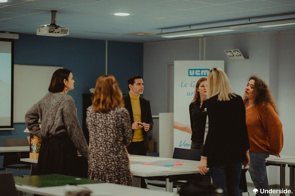 Photo lors d'un workshop design thinking