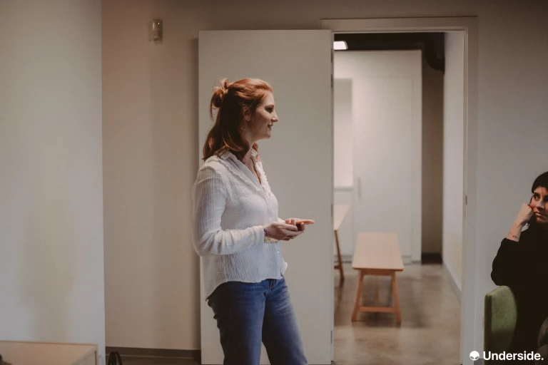 Photo lors de la visite du ministre Denis Ducarme