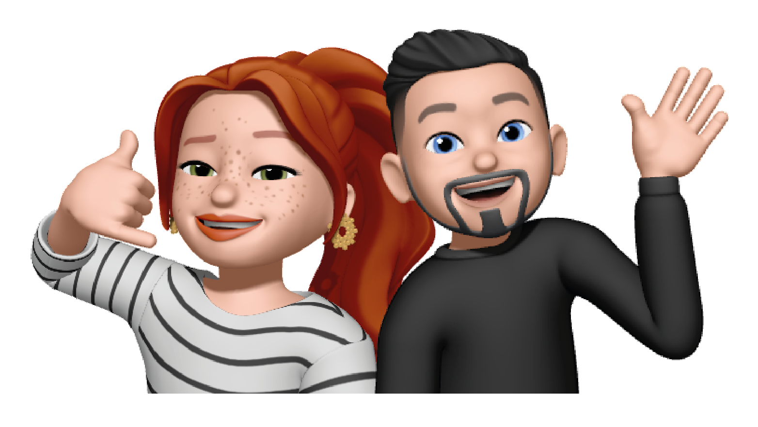 Memoji Hélène et Christophe